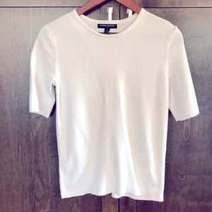 Banana Republic white knit sweater